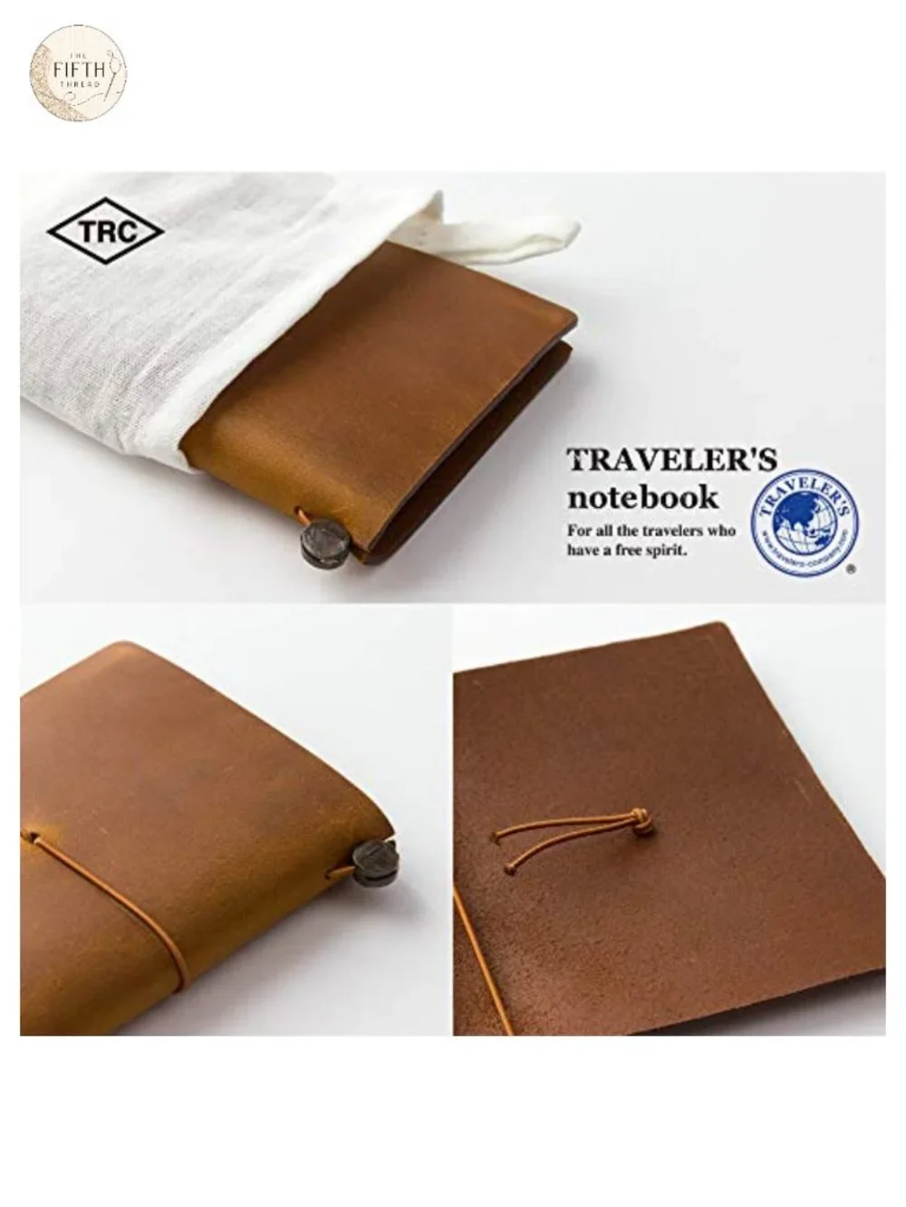 Genuine Leather Passport Holder Travel Wallet Traveler's Note Camel